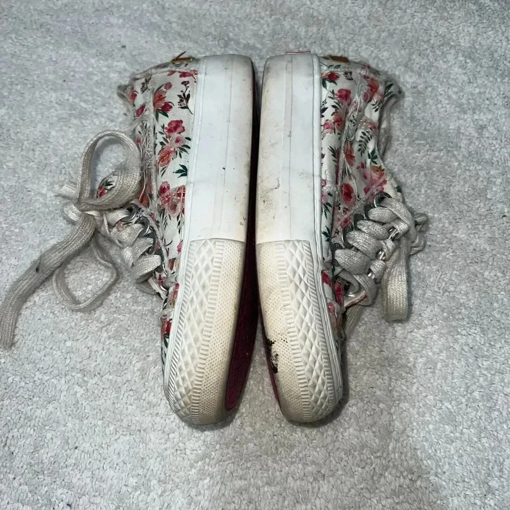 Blowfish Malibu Kids Girls Multicolor Sneaker 13 Lace Up Floral Athletic Shoes